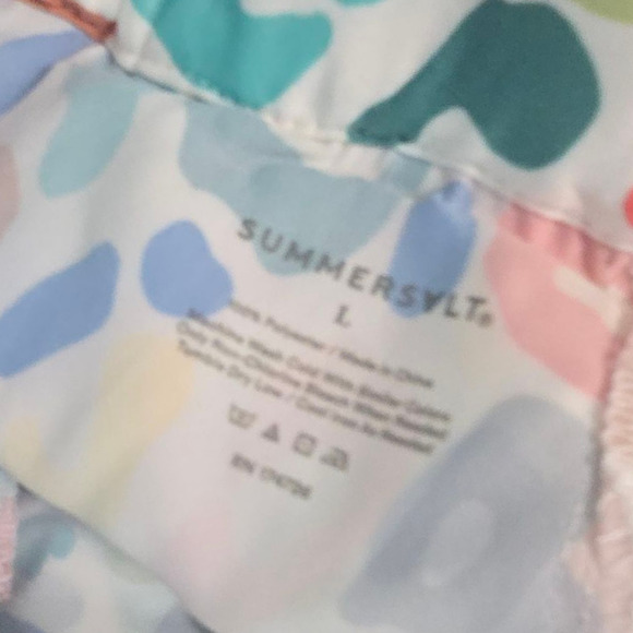 Summersalt The Cloud 9 Silk Matching Pajama Set in Rainbow Zebra size L - Picture 8 of 11